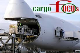 Cargo plane loading freight